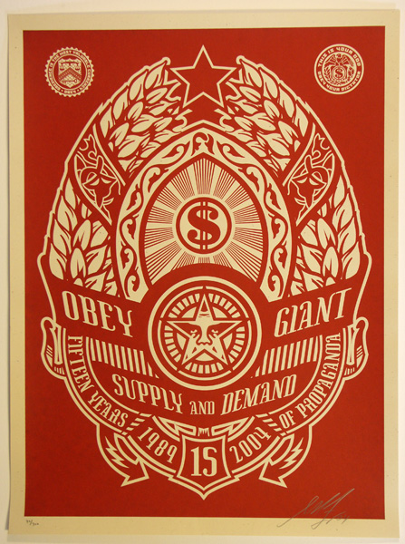 SHEPARD FAIREY obey Supply and demend red_ Kirk_Pedersen_projects