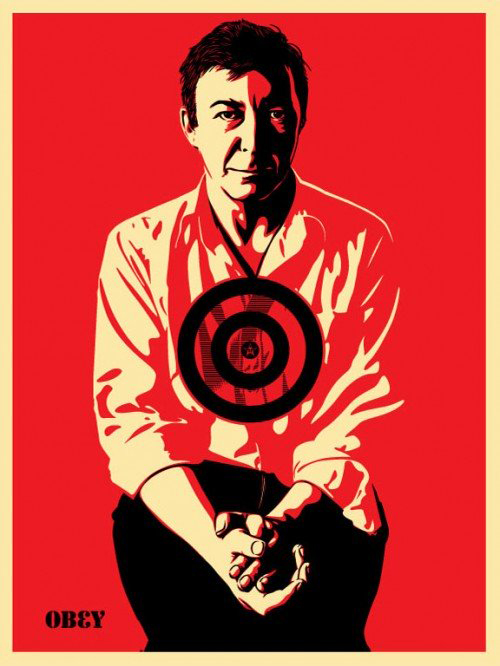 Shepard Fairey_obey Jasper_Johns_red_2010