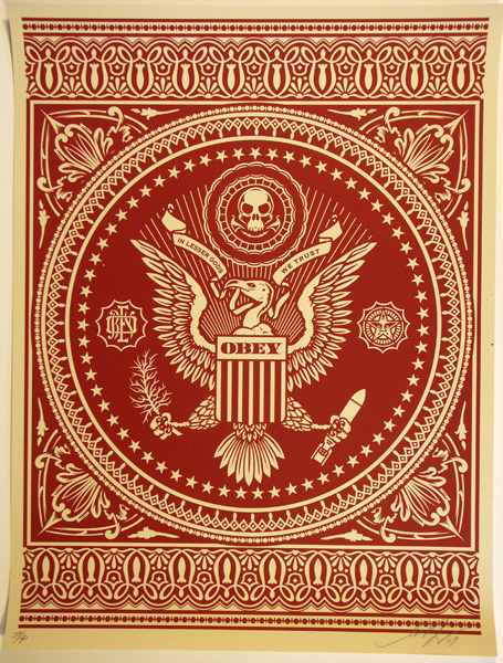 SHEPARD FAIREY obey PRESIDENTAL SEAL RED_ Kirk_Pedersen_projects